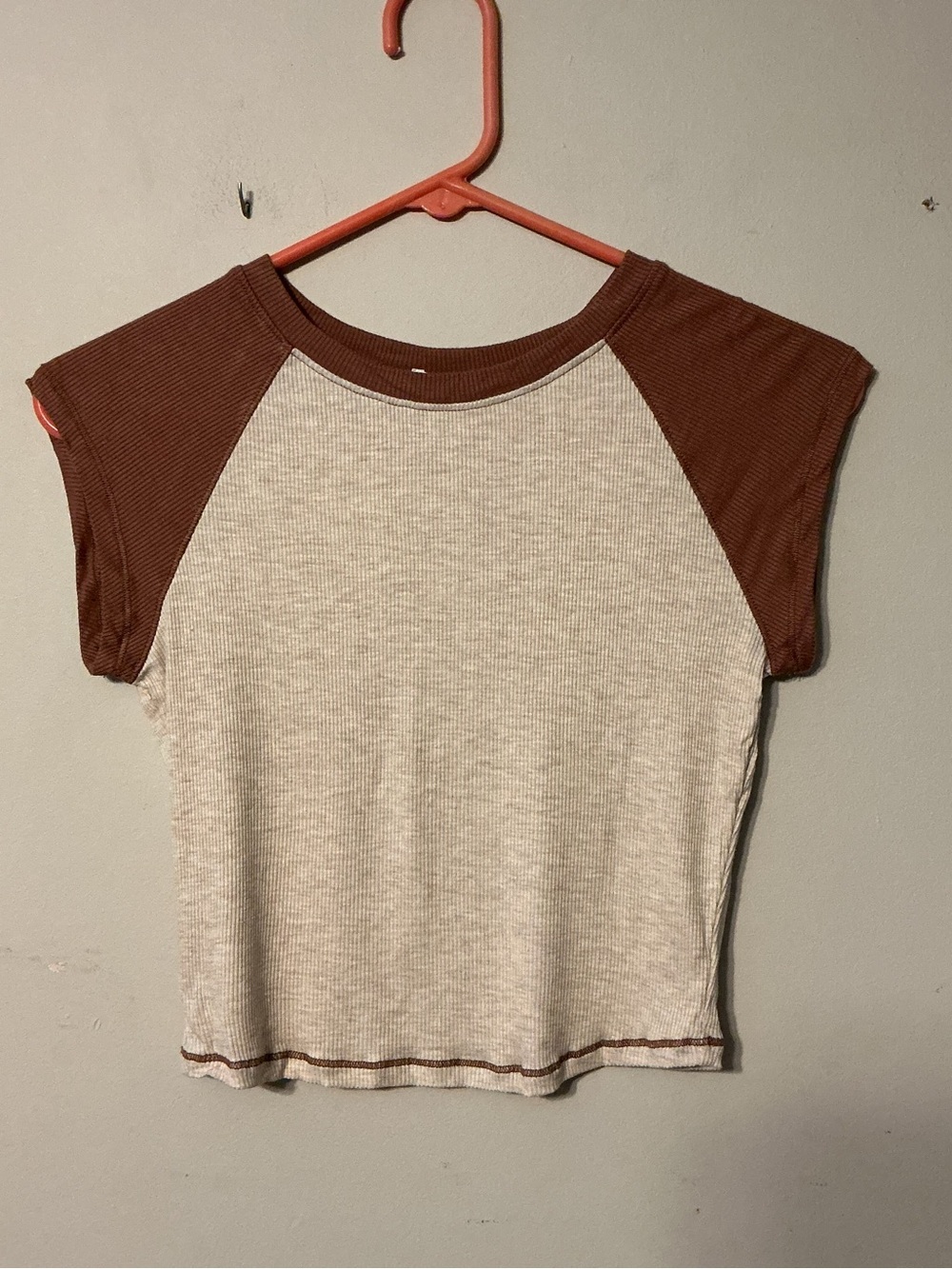 Bozzolo Cream Body with Brown Crop Top